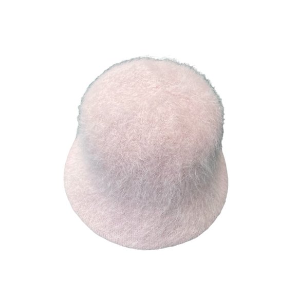 Vintage Y2K Rabbit Hair Wool Cloche Hat Fuzzy Pink Celeb Fairy Soft Girl-OS main image 7